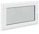 Kellerfenster RISOR Wei&szlig; 100 x 60 cm PVC und Glas