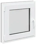 Kellerfenster RISOR Anthrazit 60 x 60 cm PVC und Glas