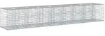 vidaXL Gabionen Hochbeet 2 pcs Silber 340 x 60 x 55 cm