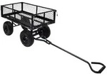 vidaXL Gartenwagen Schwarz 250 kg