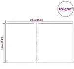 vidaXL Winterschutz fur Pflanzen Wei&szlig; 20 x 1,6 m Vliesstoff