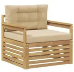 vidaXL Outdoor-Sofa Polyester Wei&szlig;