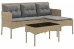 vidaXL Gartensofa-set mit Kissen 2 pcs Poly-Rattan