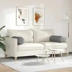 vidaXL Bolsterkissen 2 St&uuml;ck Dunkelgrau &Oslash; 25 x 70 cm Mikrofaserstoff