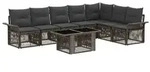 vidaXL Gartensofa-set 8 stk. Grau und Dunkelgrau Poly-Rattan