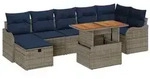vidaXL Gartensofa-set 8 stk. Grau Poly-Rattan