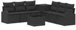 vidaXL Sofa Set 8 stk. Schwarz Polyrattan und Stahl