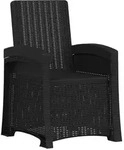 vidaXL Liegesessel Garten Rattan-Optik Anthrazit PP