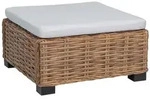 vidaXL Hocker mit Kissen GENDT Naturrattan Natur
