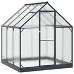 vidaXL Garten Gew&auml;chshaus mit T&uuml;r Anthrazit 183,5 x 183,5 x 207 cm