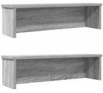 vidaXL K&uuml;chenregale Stapelbar 2 Stk. Grau Sonoma 50x15x16 cm