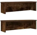 vidaXL K&uuml;chenregale Stapelbar 2 Stk. R&auml;uchereiche 60x15x16 cm