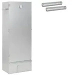 vidaXL R&auml;ucher Ofen 3 pcs 44,5 x 29 x 110 cm Verzinkter Stahl Silber