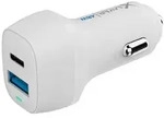 Kfz-Ladeger&auml;t XLayer Typ C PD 48W / USB QC3.0 18W Dual Car Charger White