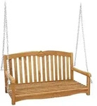 vidaXL Schaukelbank Natur 114 x 60 x 60,5 cm Massivholz Teak