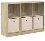 vidaXL Sideboard mit Schubladen Sonoma-Eiche 88,5 x 27,5 x 63,5 cm