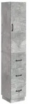vidaXL Schrankset 2 pcs Betongrau 33 x 34,5 x 87 cm Holzwerkstoff