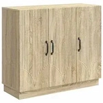 vidaXL Sideboard Sonoma-Eiche 89 x 34,5 x 77 cm Holzwerkstoff