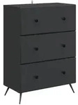 vidaXL Schubladenschrank Schwarz 66 x 34,5 x 90 cm Holzwerkstoff