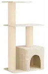 vidaXL Katzennbaum mit Sisal-Kratzs&auml;ulen Creme 133 cm