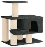 vidaXL Katzennbaum mit Sisal-Kratzs&auml;ulen Dunkelgrau 96 cm