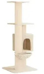 vidaXL Katzennbaum mit Sisal-Kratzs&auml;ulen Creme 137 cm