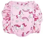Intirilife Kosmetiktasche in ROSA WEISSE PFERDE &ndash; Runder One Step...