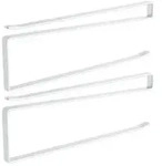 Intirilife 2x Papierrollenhalterung in Wei&szlig; - Z-Form, platzsparende moderne