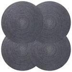 vidaXL Jute-Untersetzer 4 pcs Dunkelgrau &Oslash; 30 cm 100% Tossa-Jute