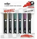 Darwi Set 6 Marker Acrylfarben, Rundspitze 4mm, Metallic-Farben DA0236004K01C