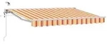 vidaXL Elektrische ausziehbare Markise Gelb und Orange 3,5 x 2 m