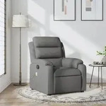 vidaXL Massagesessel Dunkelgrau Stoff