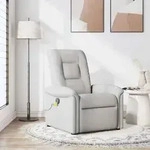 vidaXL Massagesessel Wolkengrau Stoff