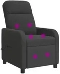 vidaXL Massage Relaxsessel Dunkelgrau Boucl&eacute;