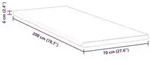 vidaXL Matratzenauflage Wei&szlig; und Gr&uuml;n 70 x 200 cm Jacquard Stoff
