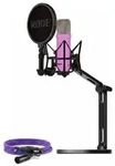 Rode Microphones NT1 Signature +XLR-Kabel+Desktop Studio Arm (lila, Bundle)...