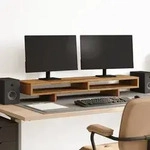 vidaXL Monitorst&auml;nder Altholz-Optik 100x27x15 cm Holzwerkstoff