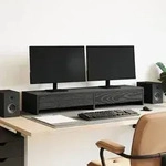 vidaXL Monitorst&auml;nder mit Schubladen Schwarz Eichen-Optik 100x27x15 cm