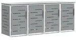 vidaXL Rollbeh&auml;lterlagerung Grau 276 x 77,5 x 112,5 cm Edelstahl