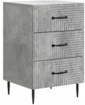 vidaXL Nachttisch Betongrau 43 x 41 x 66,5 cm Holzwerkstoff