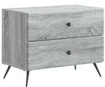 vidaXL Nachttisch Graues Sonoma 62 x 34,5 x 47,5 cm Holzwerkstoff