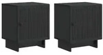 vidaXL Nachttisch 2 pcs Schwarz 43 x 34,5 x 50 cm Holzwerkstoff