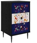 vidaXL Nachttisch MAINZ Schwarz Eichen-Optik 36 x 33 x 61 cm