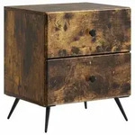 vidaXL Nachttisch Ger&auml;ucherte Eiche 43 x 34,5 x 47,5 cm Holzwerkstoff