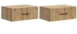 vidaXL Wandmontierter Nachttisch 2 pcs Artisan-Eiche 49 x 34,5 x 20 cm