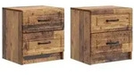 vidaXL Nachttisch 2 pcs Altholz 43 x 34,5 x 44,5 cm Holzwerkstoff