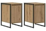 vidaXL Nachttisch 2 pcs Kunsthandwerk Eiche 39,5 x 30 x 50 cm