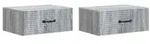 vidaXL Wandmontierter Nachttisch 2 pcs Graues Sonoma 49 x 34,5 x 20 cm