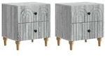 vidaXL Nachttisch 2 pcs Graues Sonoma 43 x 34,5 x 48 cm Holzwerkstoff