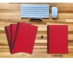 A 4 Notizbuch - Set, 3+1 gratis, Luxury 80 Seiten ROT JUPITER GLITTER-OPTIK,...